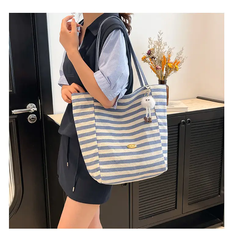 Green Striped Shoulder Bag Women 2023 Summer — feature 16