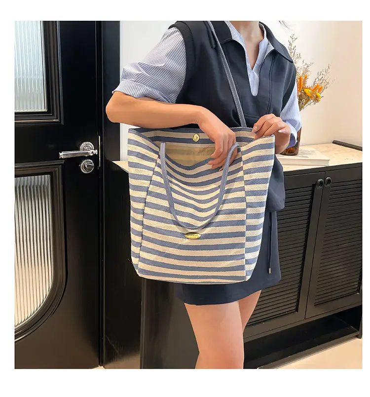 Green Striped Shoulder Bag Women 2023 Summer — feature 17