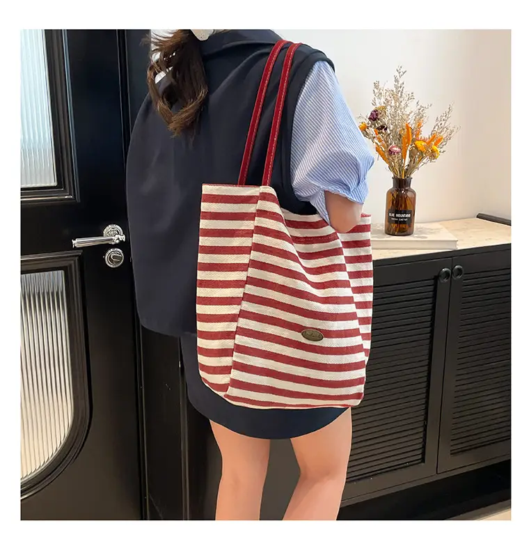Green Striped Shoulder Bag Women 2023 Summer — feature 22