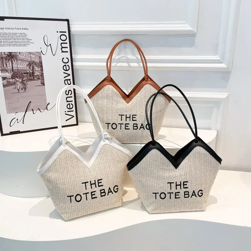 Women Straw Tote Bag Niche Design Shoulder Bag 2025 - Image 4