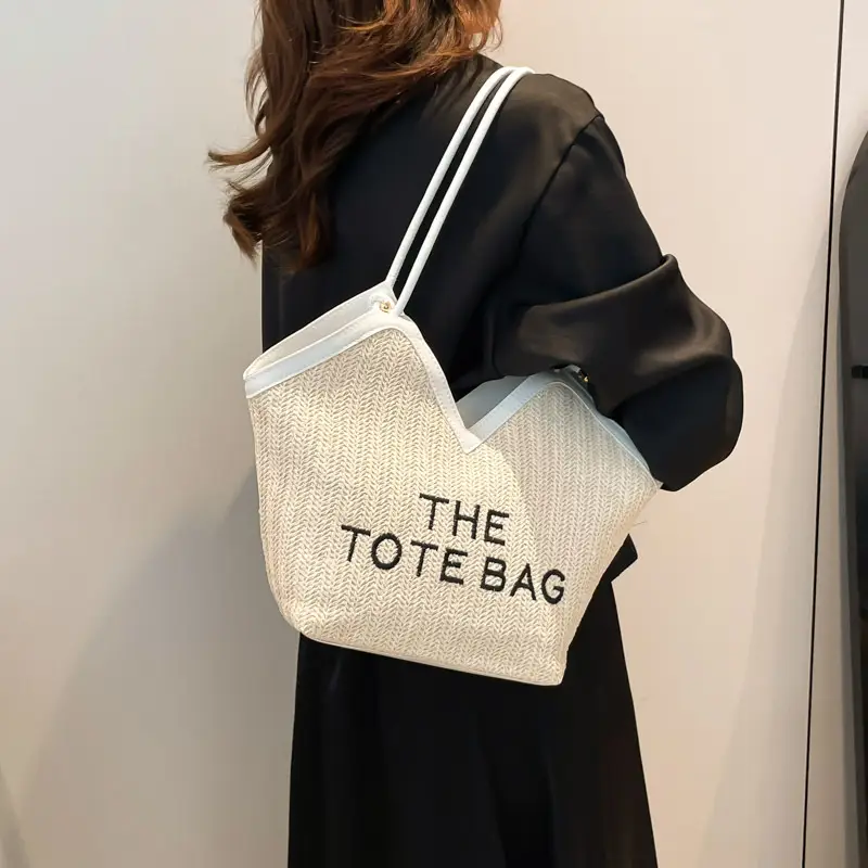 Women Straw Tote Bag Niche Design Shoulder Bag 2025 - Image 7