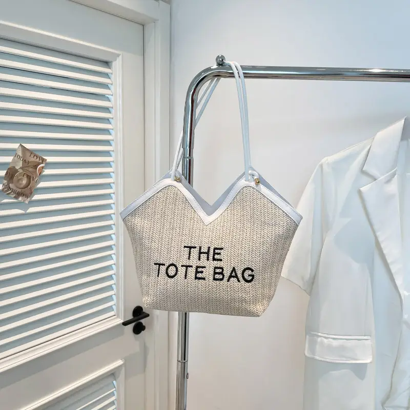 Women Straw Tote Bag Niche Design Shoulder Bag 2025 - Image 2