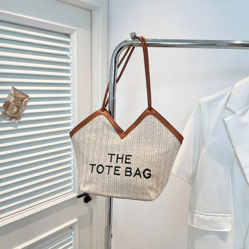 Women Straw Tote Bag Niche Design Shoulder Bag 2025 - Image 3