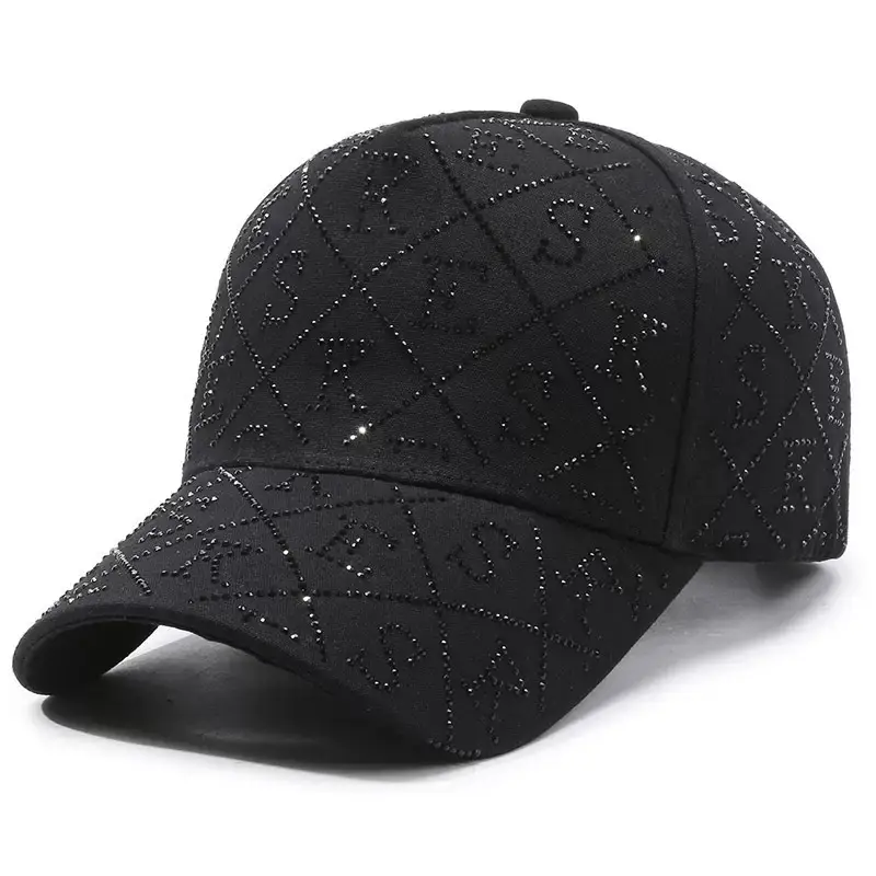 Korean Style Diamond Letter Baseball Caps for Women - Image 6