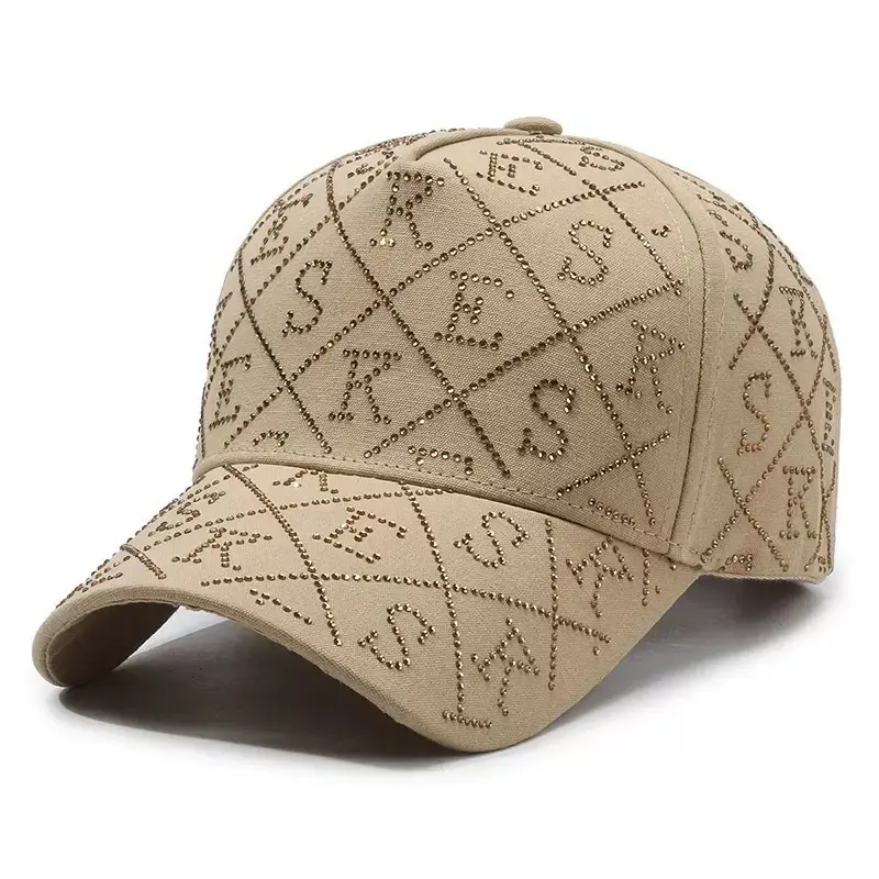 Korean Style Diamond Letter Baseball Caps for Women - Image 8