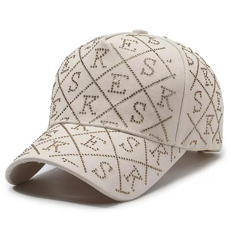 Korean Style Diamond Letter Baseball Caps for Women - Image 9