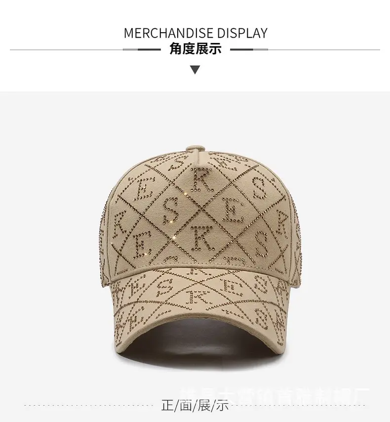 Korean Style Diamond Letter Baseball Caps for Women — feature 10
