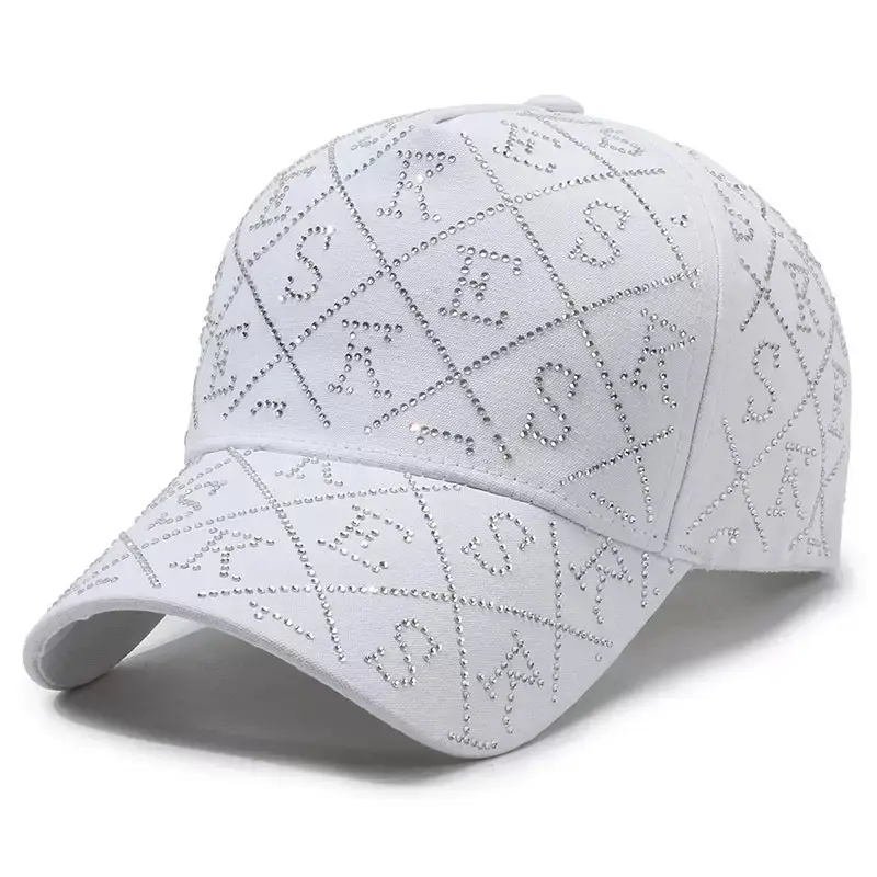 Korean Style Diamond Letter Baseball Caps for Women - Image 2