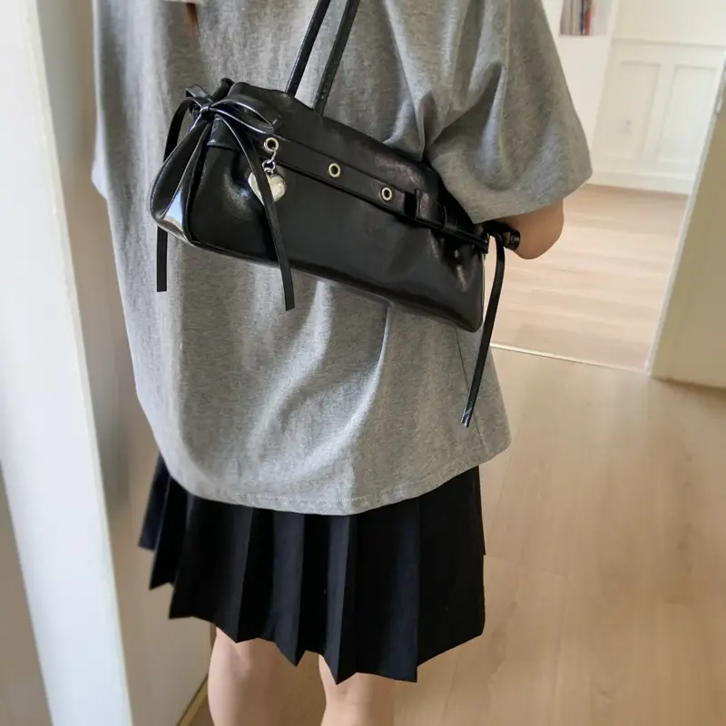 Red Bow Shoulder Bag for Women 2025 Summer - Image 7