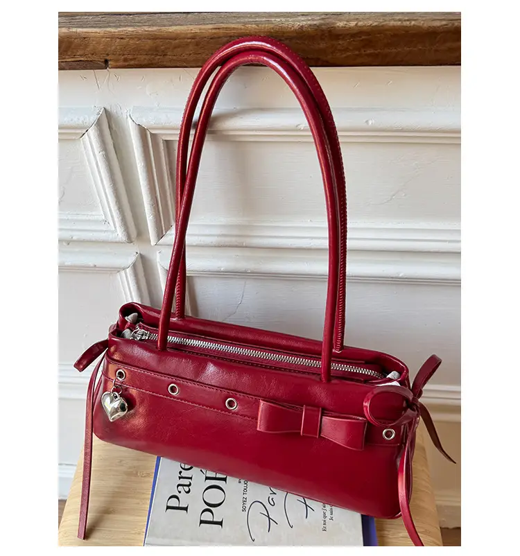 Red Bow Shoulder Bag for Women 2025 Summer — feature 32