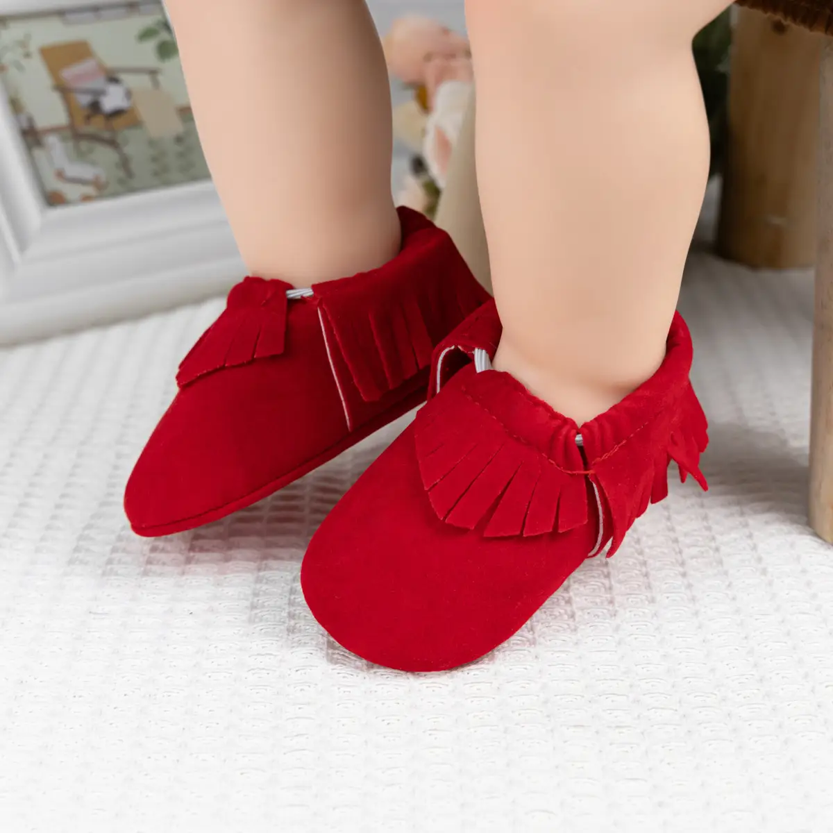 Classic Frosted Tassel Baby Boots 0-1Yr Soft Bottom — feature 14