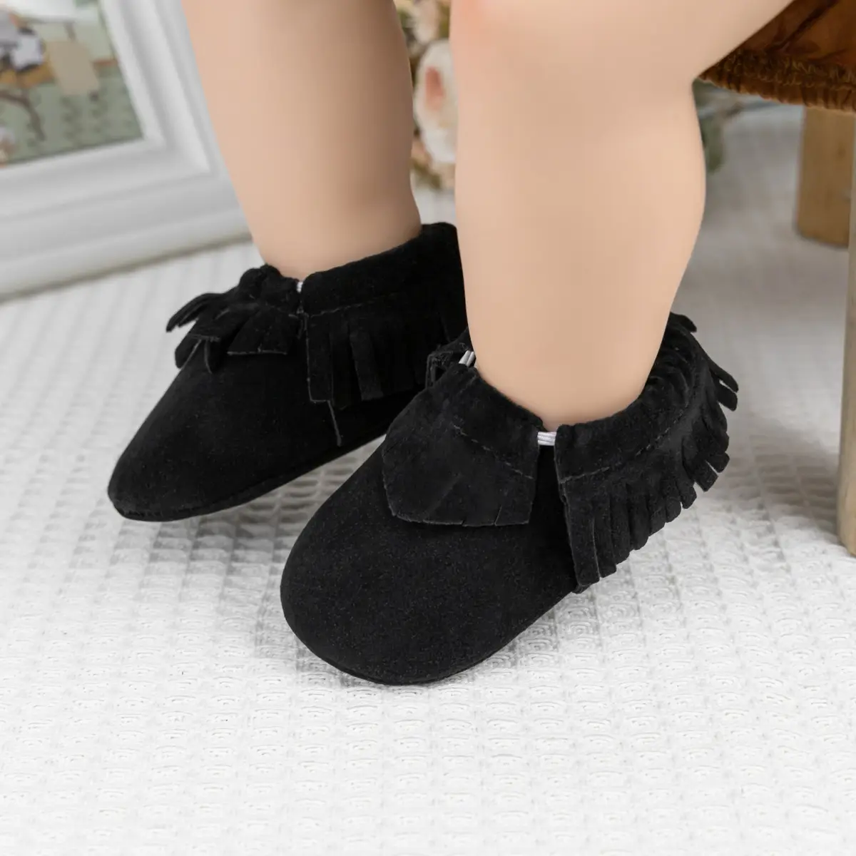 Classic Frosted Tassel Baby Boots 0-1Yr Soft Bottom — feature 9