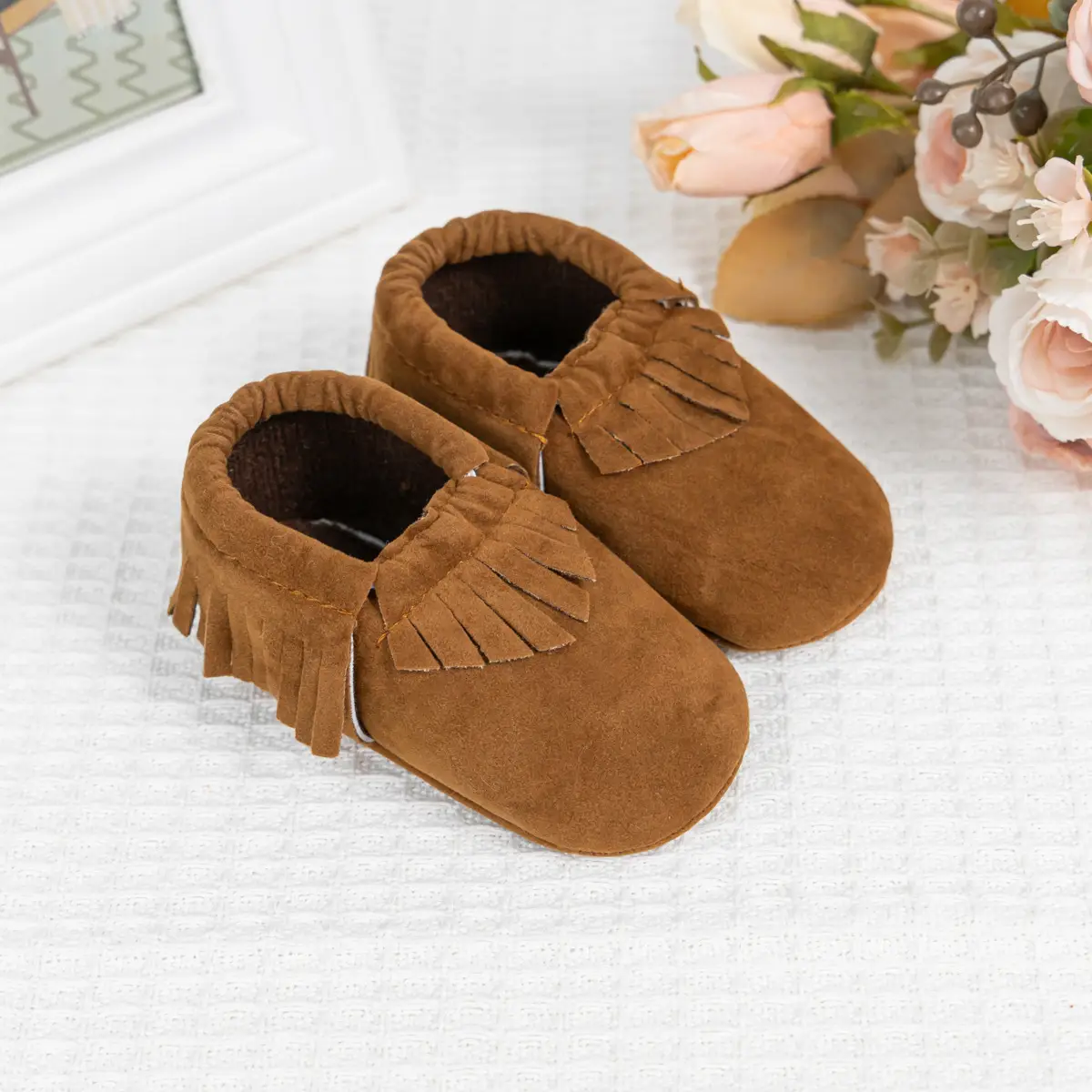 Classic Frosted Tassel Baby Boots 0-1Yr Soft Bottom