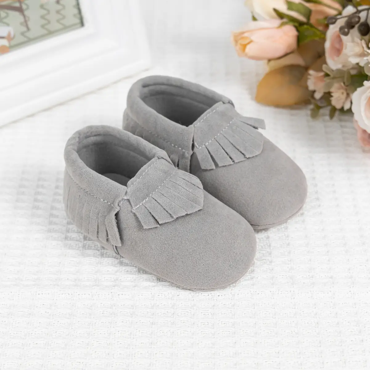 Classic Frosted Tassel Baby Boots 0-1Yr Soft Bottom
