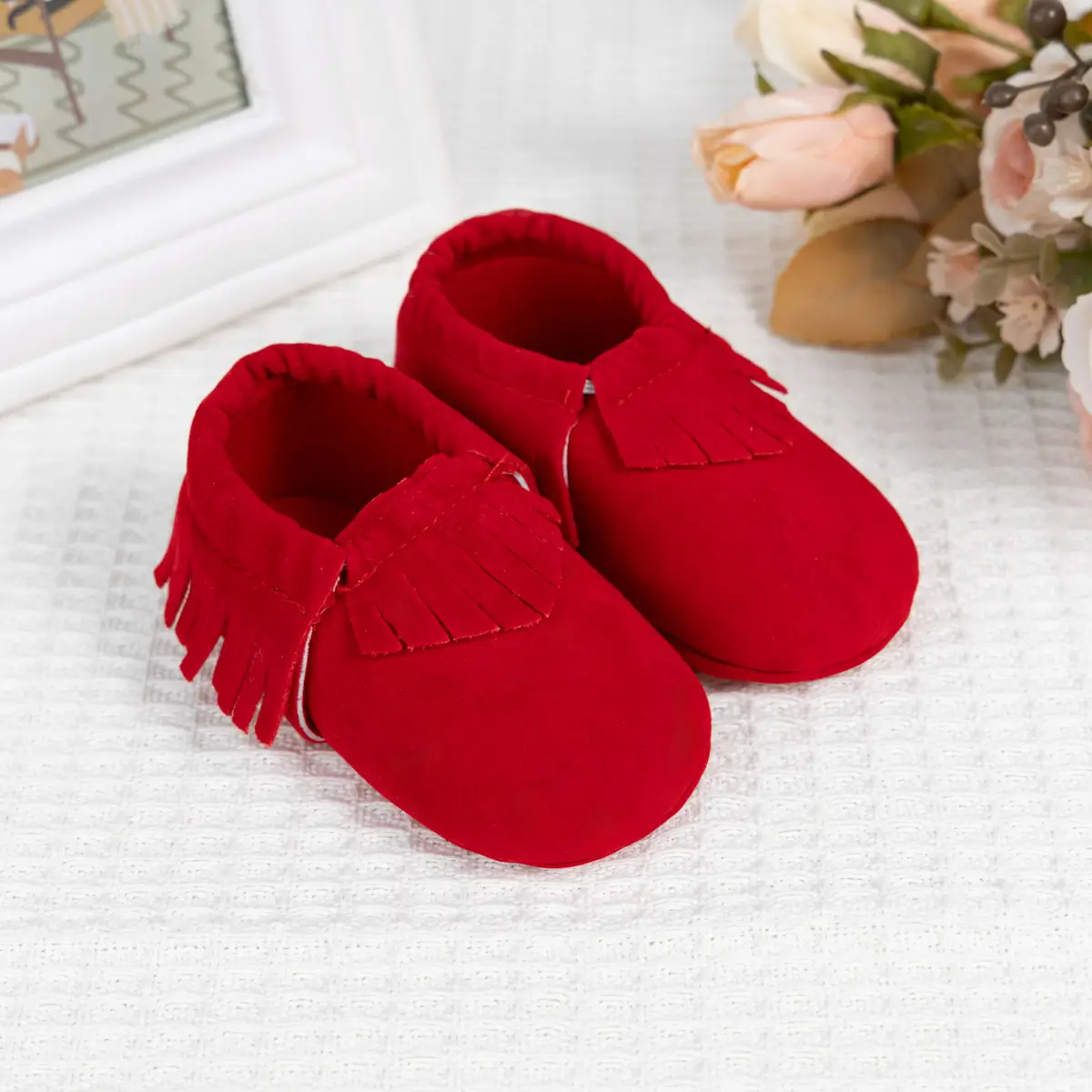 Classic Frosted Tassel Baby Boots 0-1Yr Soft Bottom