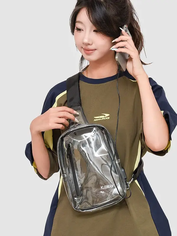 Transparent Women's Shoulder Bag 2025 New Niche Western Style