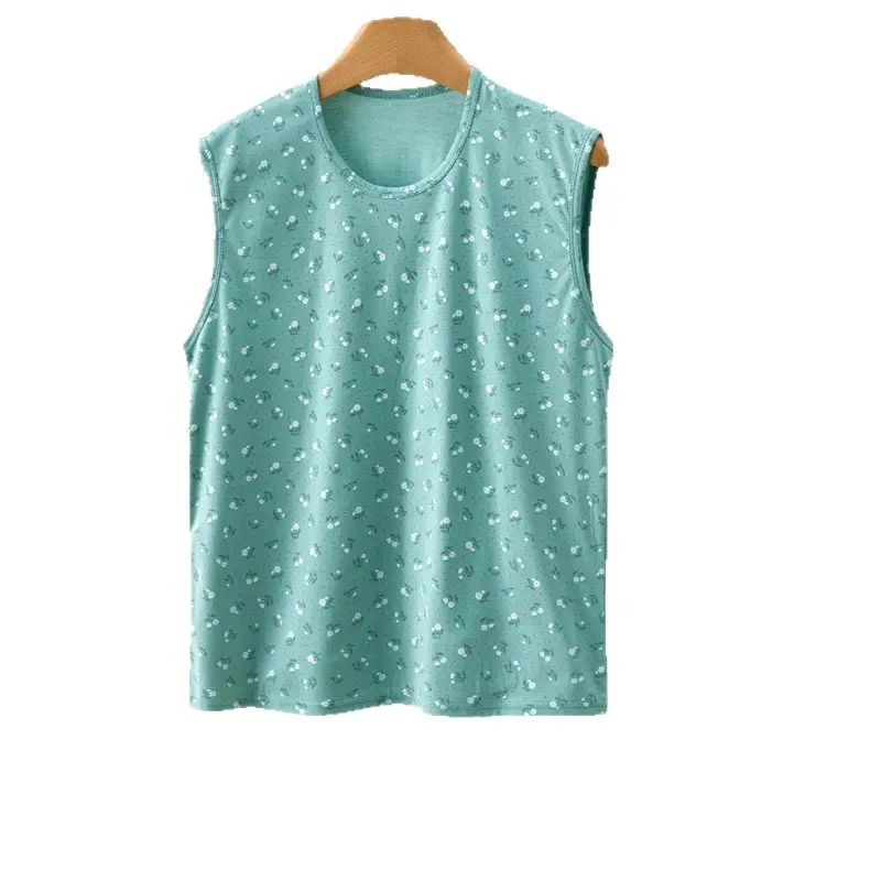 Women's New Middle-Aged and Elderly Wide-Shouldered Vest Loose Large Size Old Lady's Top Sleeveless Undershirt Mother's Plus-Size Intimates