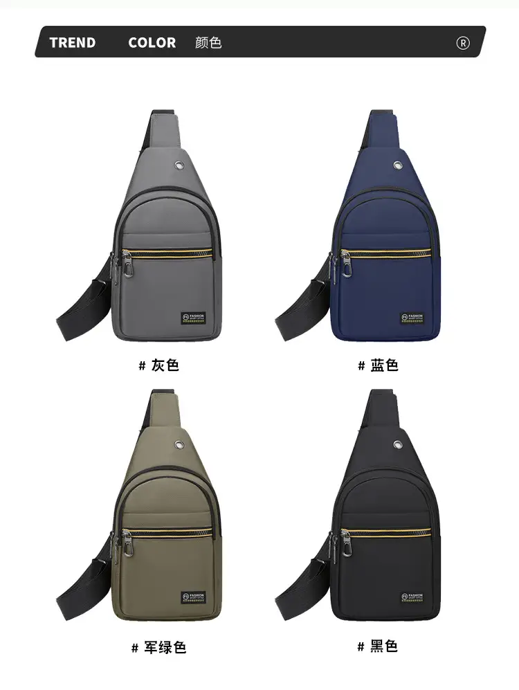 Men's Grey Crossbody Bag with Multi-Functional Design — feature 7