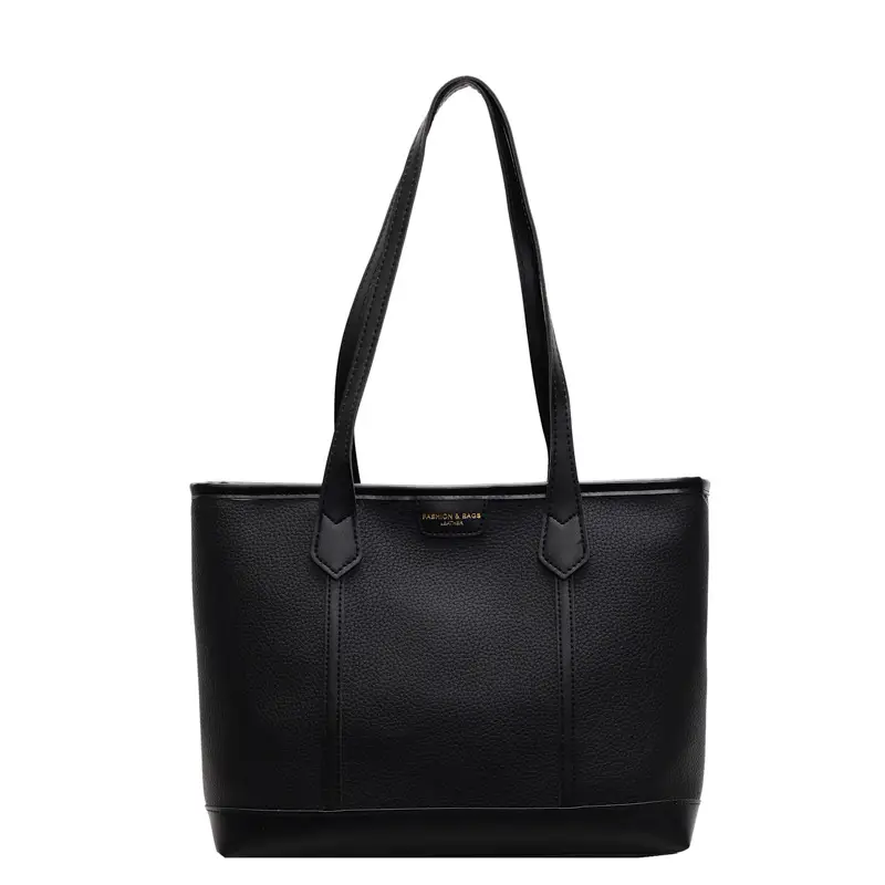 Women's Large Tan Tote Bag with Leather Handles - Image 2