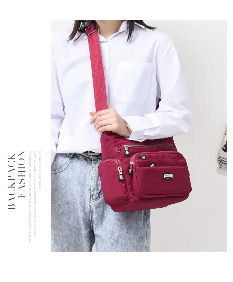 Purple Multi-Pocket Shoulder Crossbody Bag for Women — feature 16