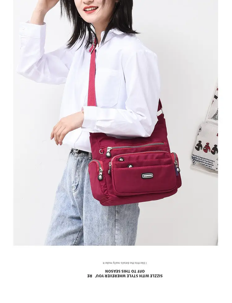 Purple Multi-Pocket Shoulder Crossbody Bag for Women — feature 17