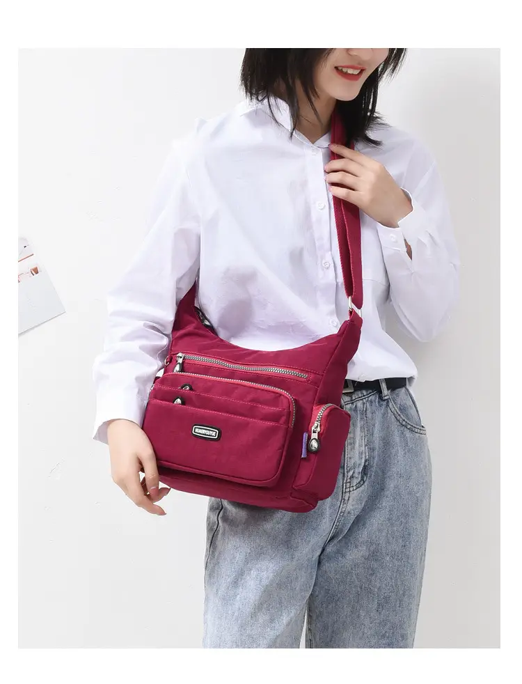 Purple Multi-Pocket Shoulder Crossbody Bag for Women — feature 20