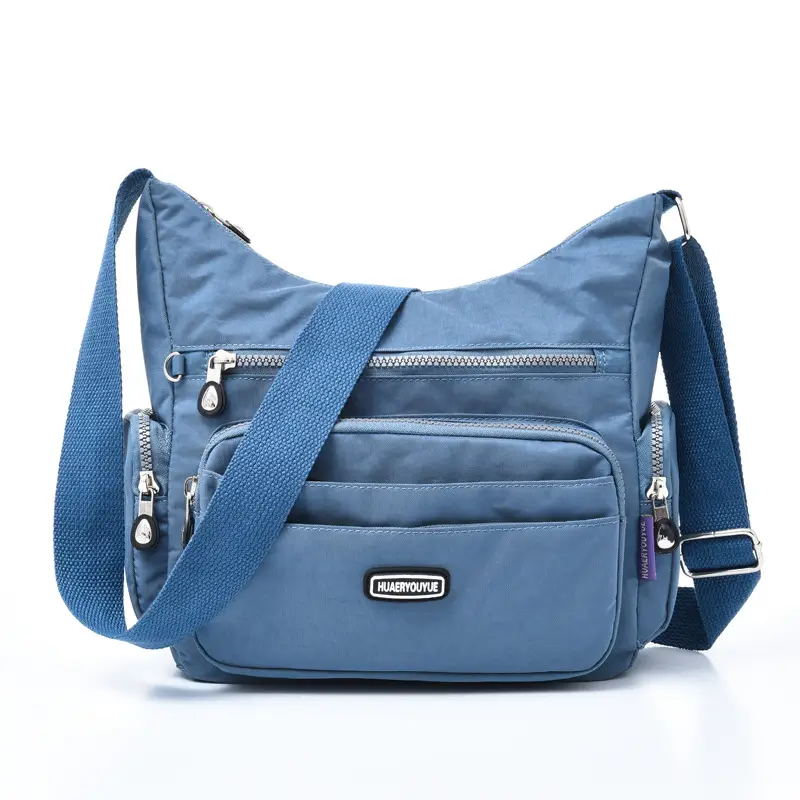 Purple Multi-Pocket Shoulder Crossbody Bag for Women - Image 3