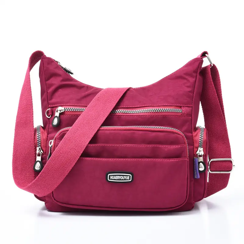 Purple Multi-Pocket Shoulder Crossbody Bag for Women - Image 7