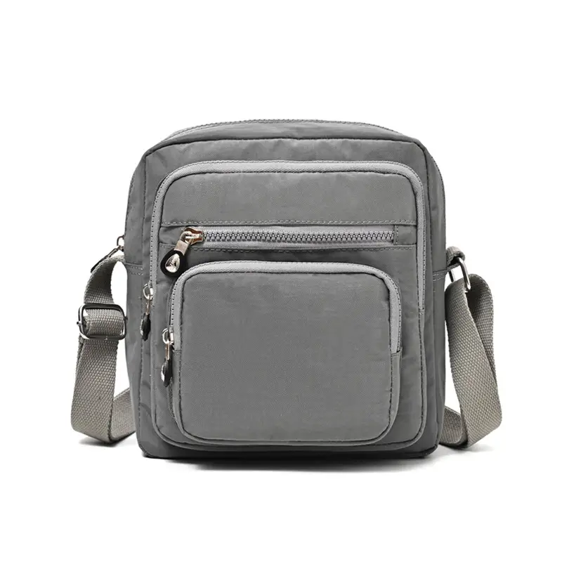 Purple Waterproof Unisex Shoulder Bag with Multiple Pockets - Image 2