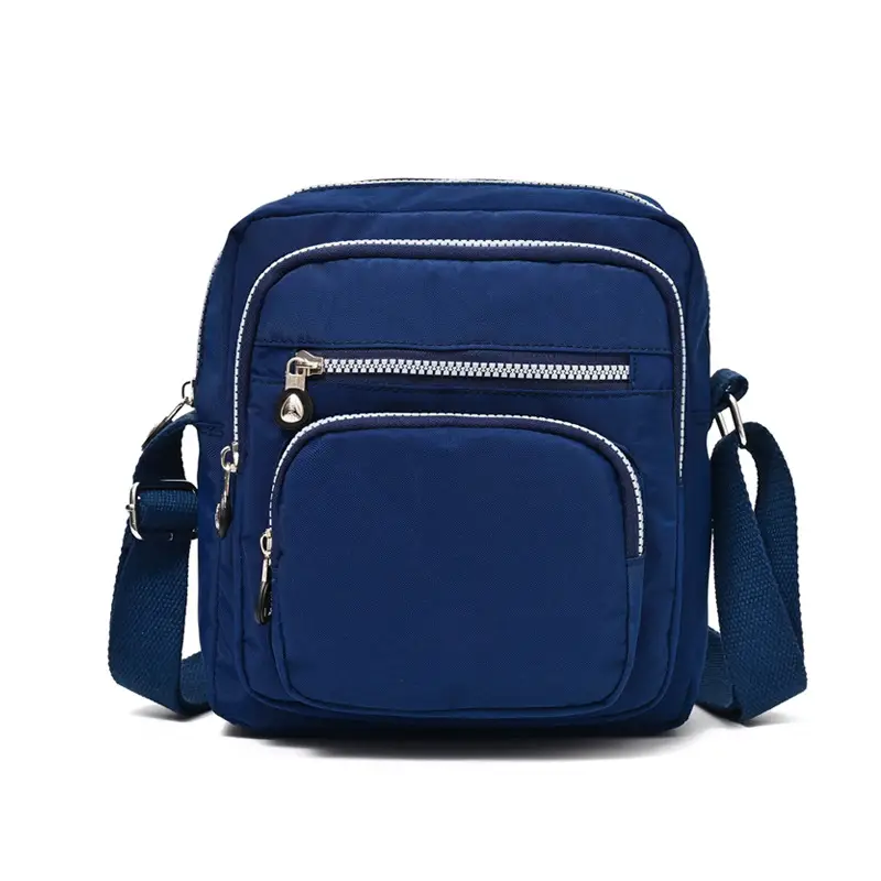 Purple Waterproof Unisex Shoulder Bag with Multiple Pockets - Image 3
