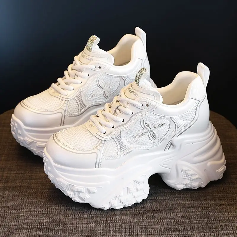 Women Silver Chunky Sneakers 2025 Comfortable Casual — feature 6