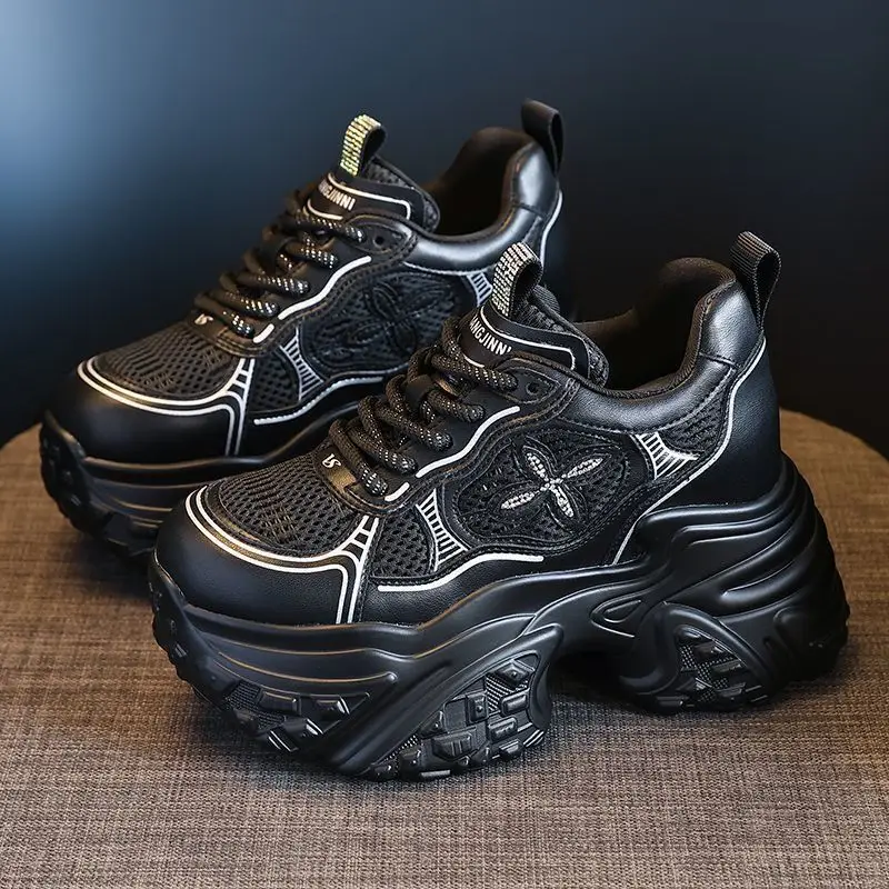 Women Silver Chunky Sneakers 2025 Comfortable Casual — feature 7