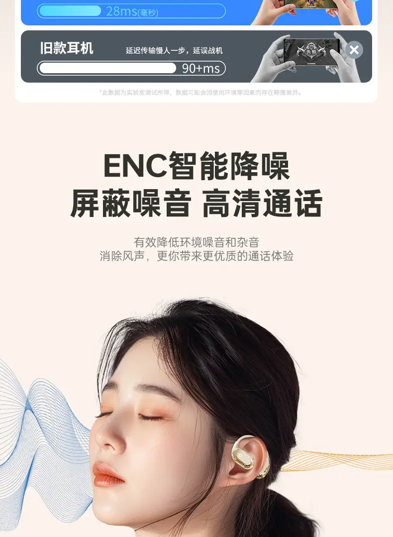 Bluetooth Headset Does Not Enter the Ear Bone Conduction True Wireless Bluetooth Headset 2025 New Ear Clip Ear Hanging Type Men's and Women's Sports — feature 15