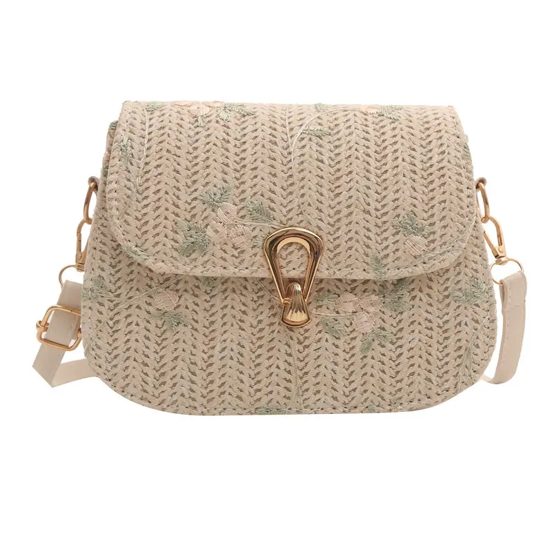 Korean Pattern Lock Crossbody Bag White 2024 - Image 7