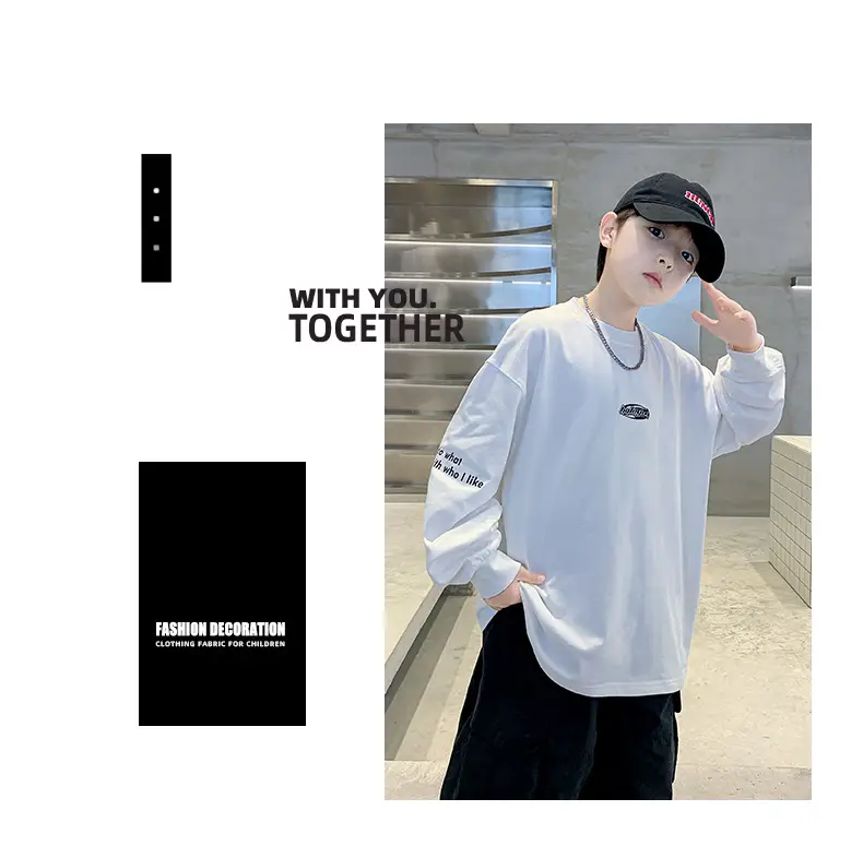 Boys White Long Sleeve Cotton T-Shirt 2025 — feature 11