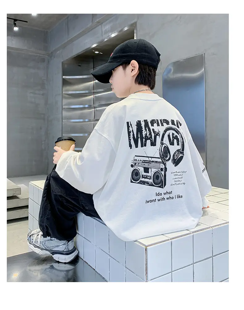 Boys White Long Sleeve Cotton T-Shirt 2025 — feature 16
