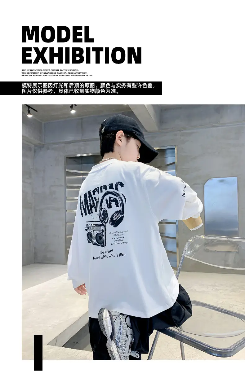 Boys White Long Sleeve Cotton T-Shirt 2025 — feature 9