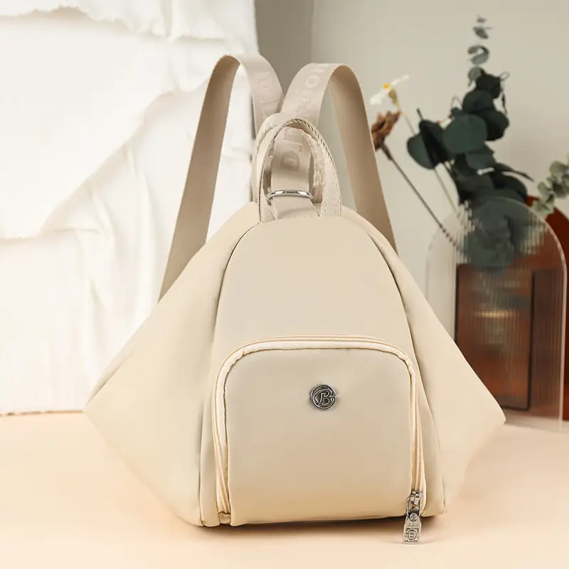 Beige One-Shoulder Crossbody Yoga Bag for Women