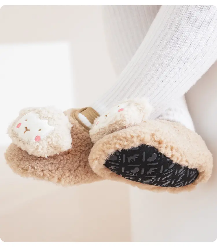 Cartoon Non-Slip Fleece Baby Toddler Shoes β feature 14