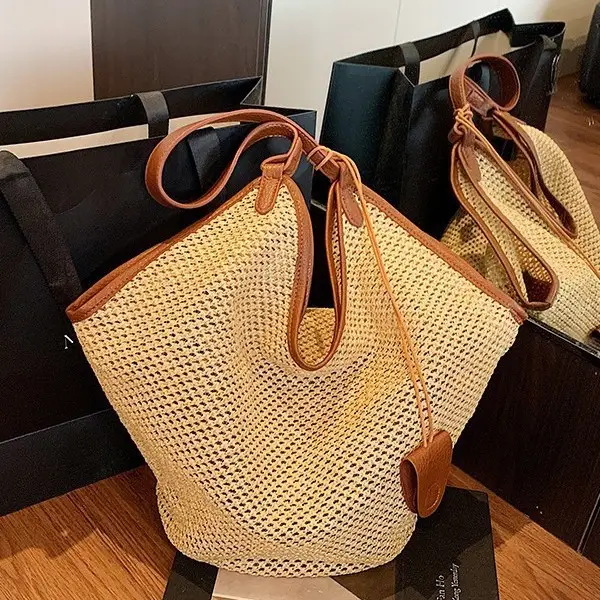 Women Crossbody Tote Bag Woven Mesh Summer 2026