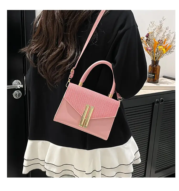 Green White Square Shoulder Bag for Women — feature 19