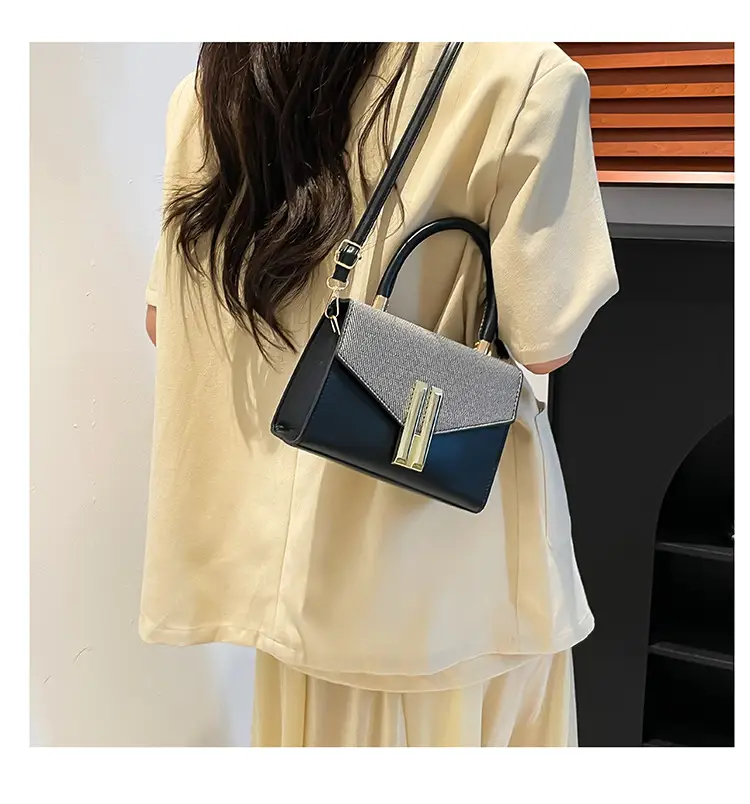 Green White Square Shoulder Bag for Women — feature 31