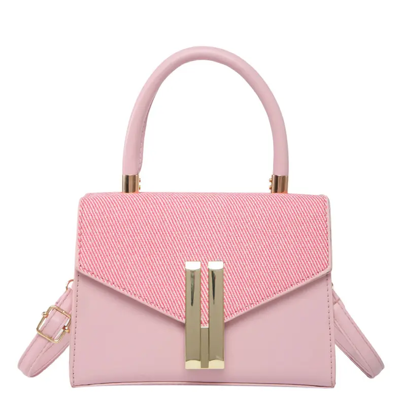 Green White Square Shoulder Bag for Women - Image 2
