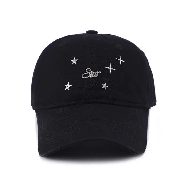 Women White Star Embroidered Baseball Cap - Image 14