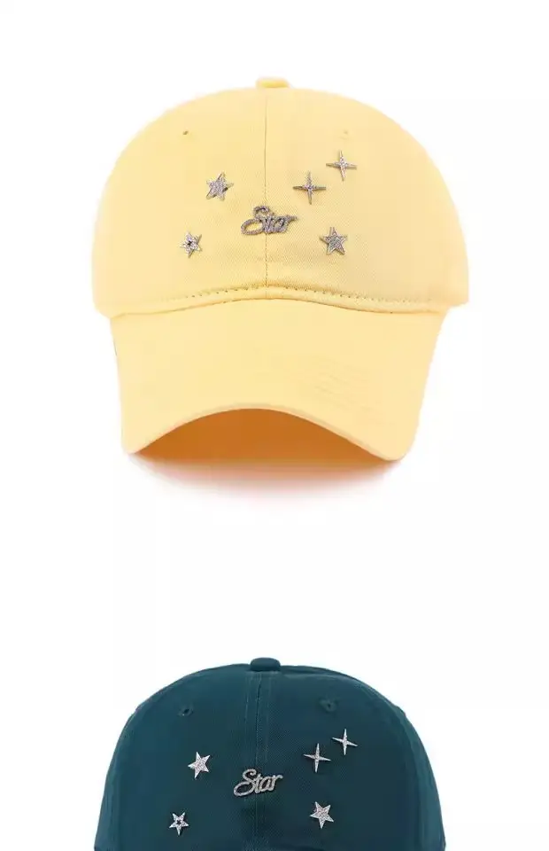 Women White Star Embroidered Baseball Cap — feature 6