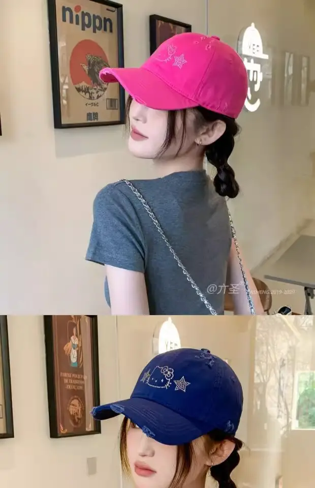 Hello Kitty Embroidered Black Baseball Cap for Women — feature 3