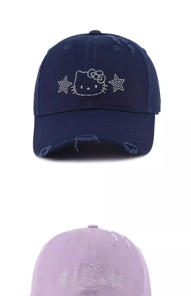 Hello Kitty Embroidered Black Baseball Cap for Women — feature 7