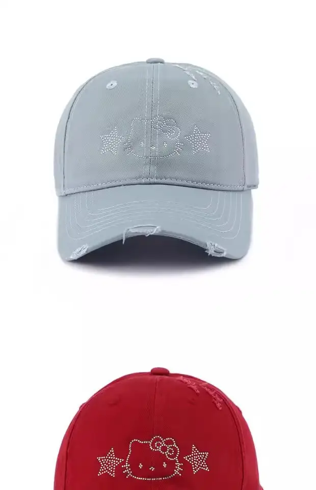 Hello Kitty Embroidered Black Baseball Cap for Women — feature 9