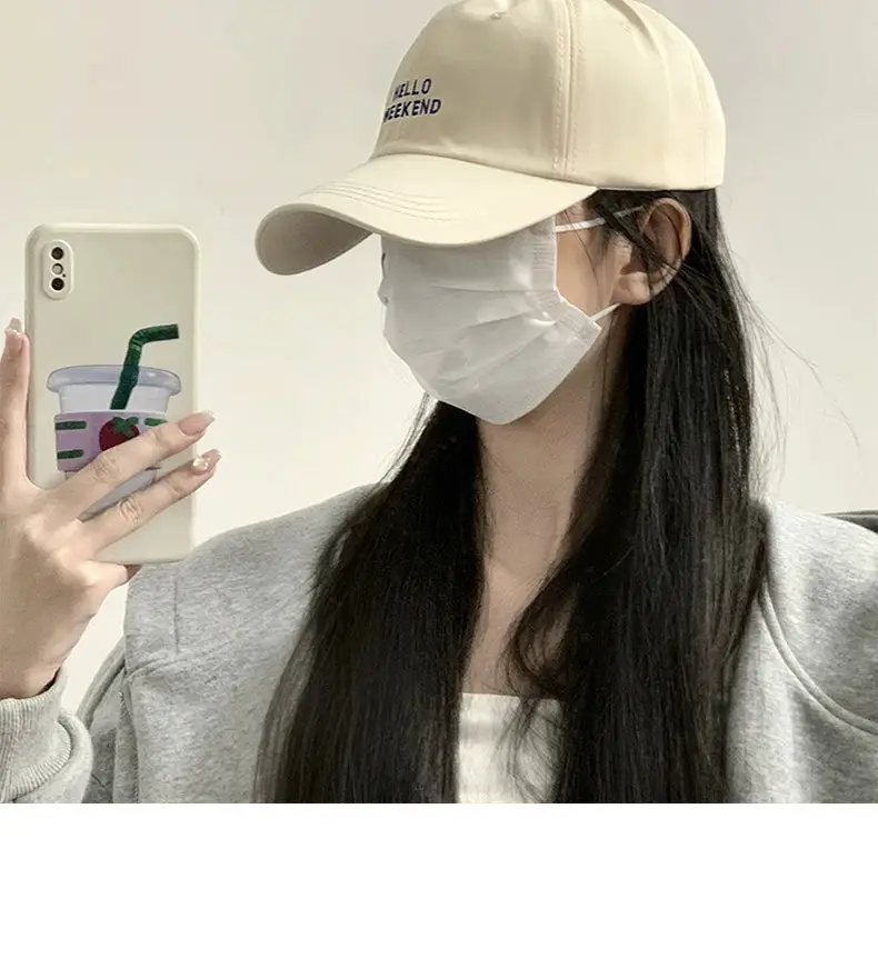 Brown "Hello Weekend" Baseball Cap for Women — feature 15