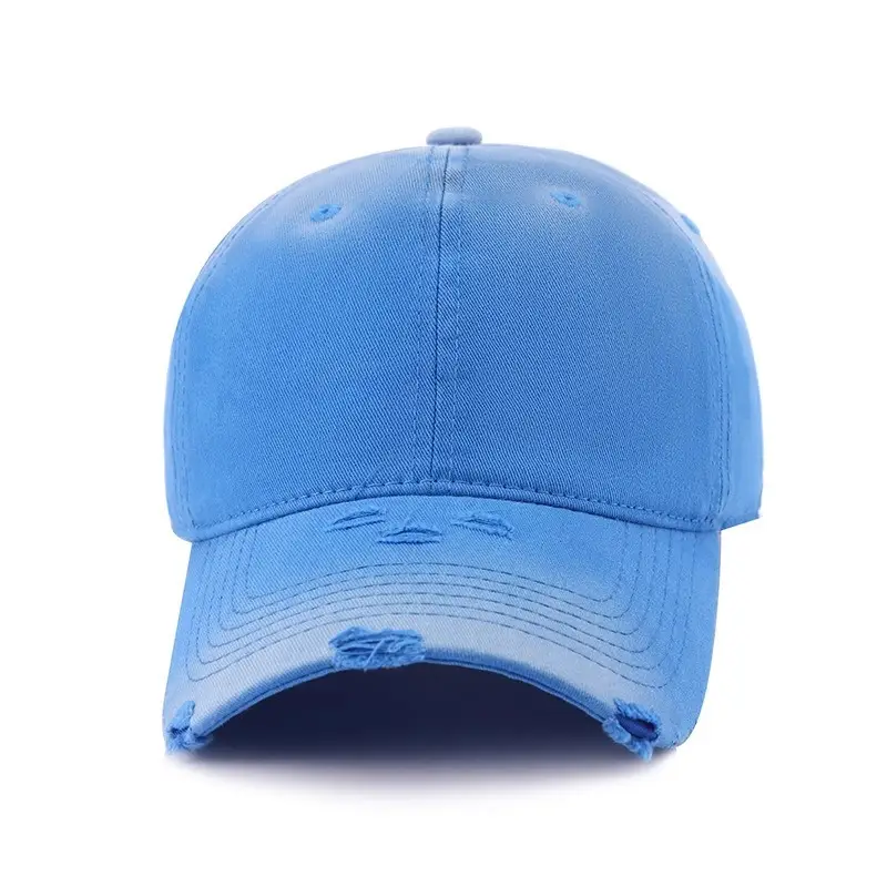 Women Distressed Duckbill Cap Mint Green Wide Brim